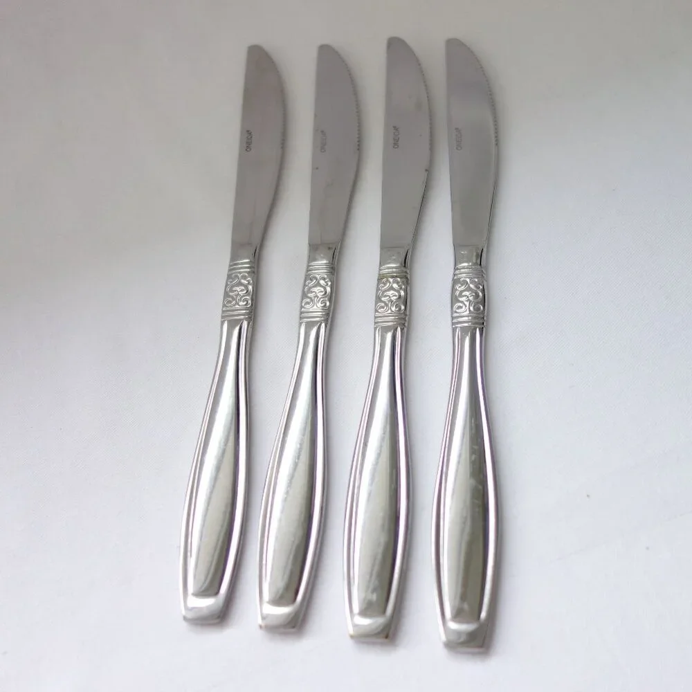 Oneida Vista Stainless 18/0 Flatware‎ 4 Dinner Knives
